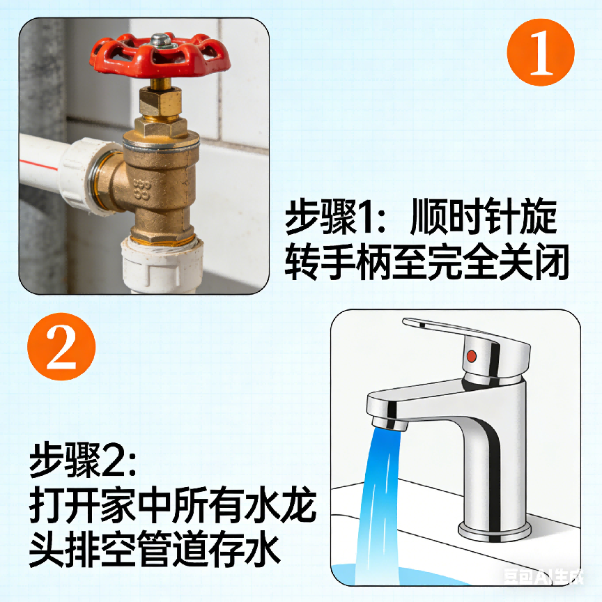 生成用戶不在家等情況關(guān)閉水表閥門圖片